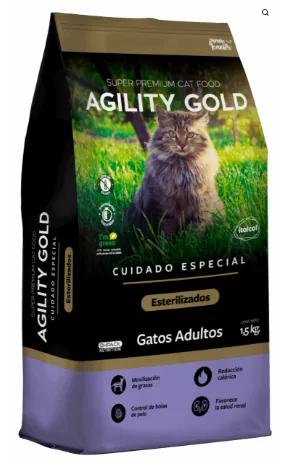 Agility Gold Gatos Esterilizados 1,5k 3