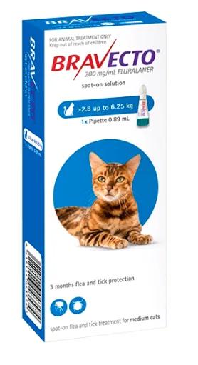 Bravecto Gato 2,8- 6,25 KG