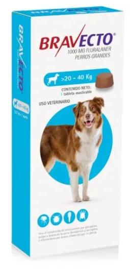 Bravecto Perro 20-40 Kg 1 Tab *Azul