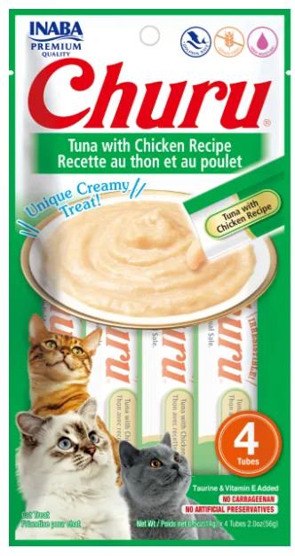 Churu Cat Atun-pollo 4x14g verde