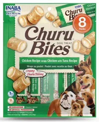 Churu Dog Bites Pollo-Atun 8x12g verde