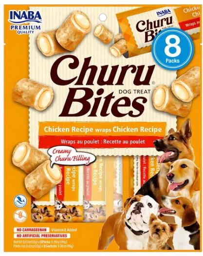 Churu Dog Bites Pollo-Pollo 8x12g naranja