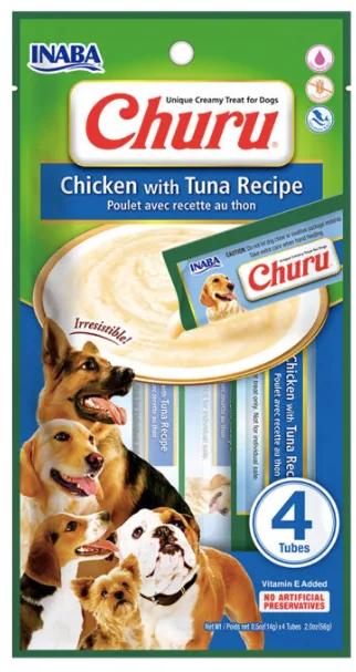 Churu Dog Pollo-Atun 4x14g azul