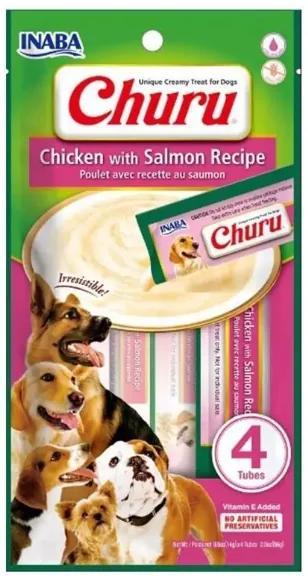 Churu Dog Pollo-Salmon 4x14g Verde-Rosado