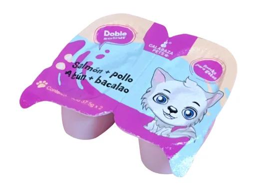 Duo Cup Snack (Doble Sabor) Salmón Y Pollo + Atún Y Bacalao