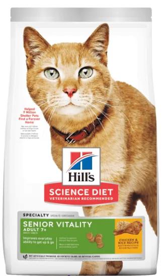 Hills Gato Senior Vitality Adulto 7+ 3 Lb (1.36 Kg)