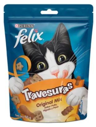 Galletas Felix Travesuras Original Pollo,Higado Y Pavo 60gr