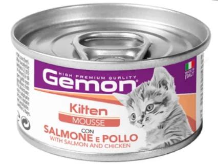 Gemon Mousse Kitten Salmo/Poll Lata 85g